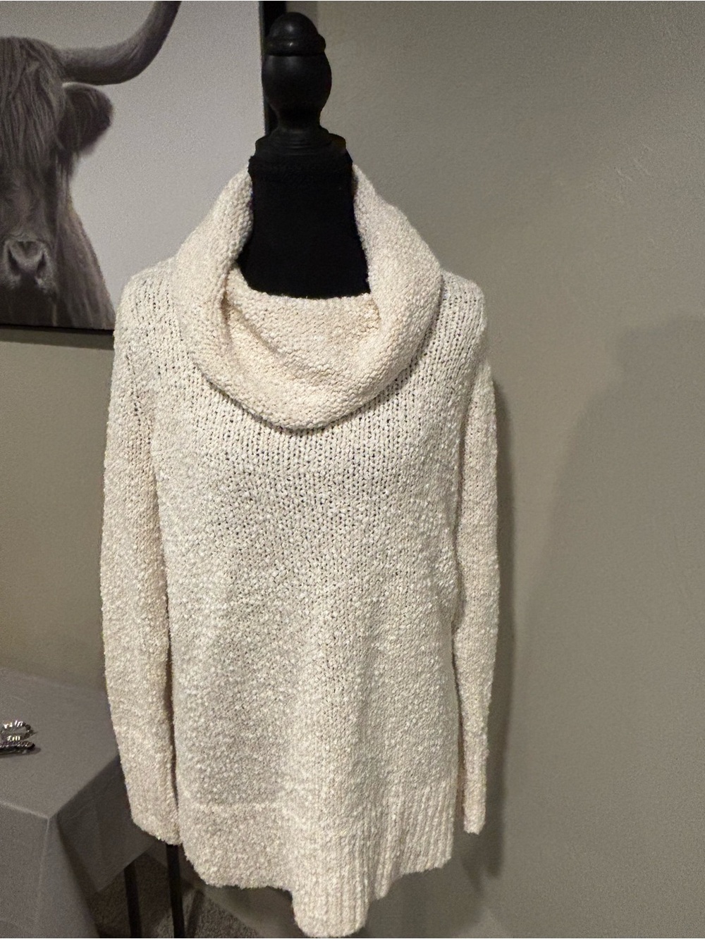 J. Jill Cozy Cream Cowl Neck Women's Sweater